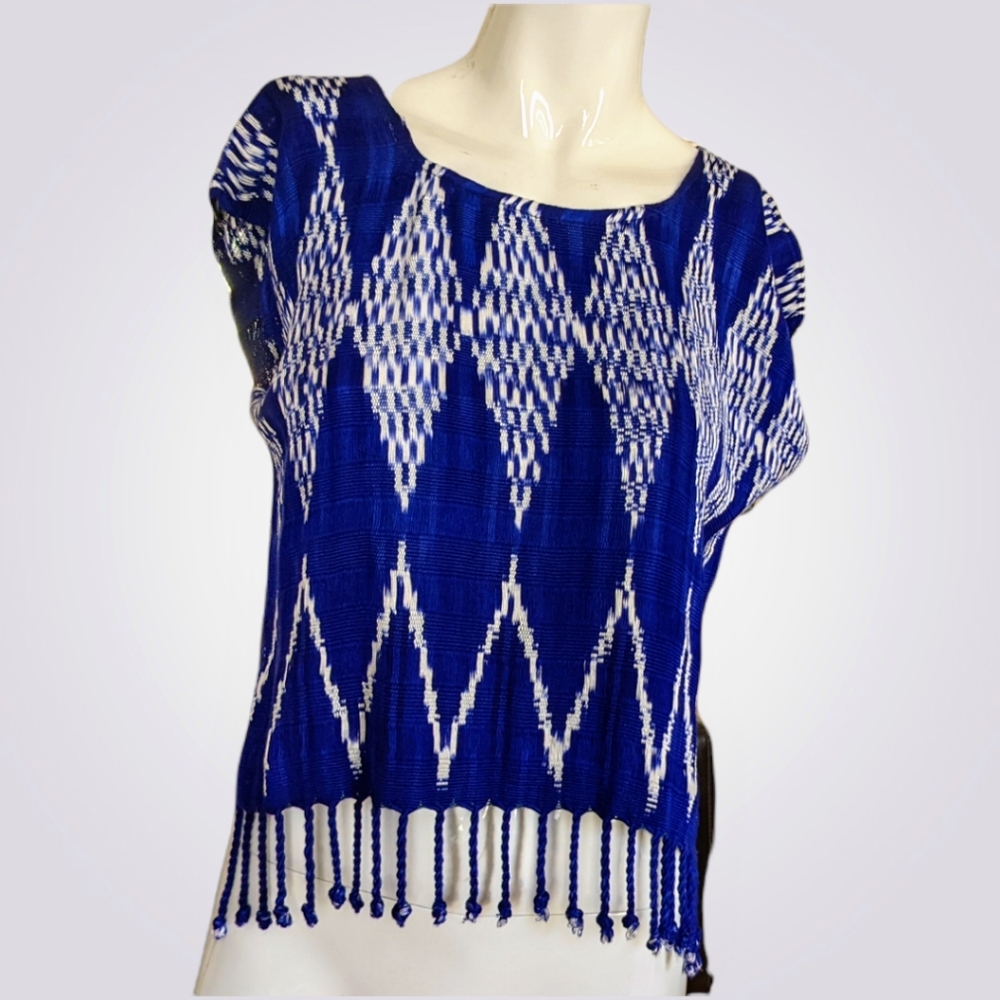 Handmade girl's Blue  Top, Tie-dyed Top, Handwoven Women Top, Women's Clothes